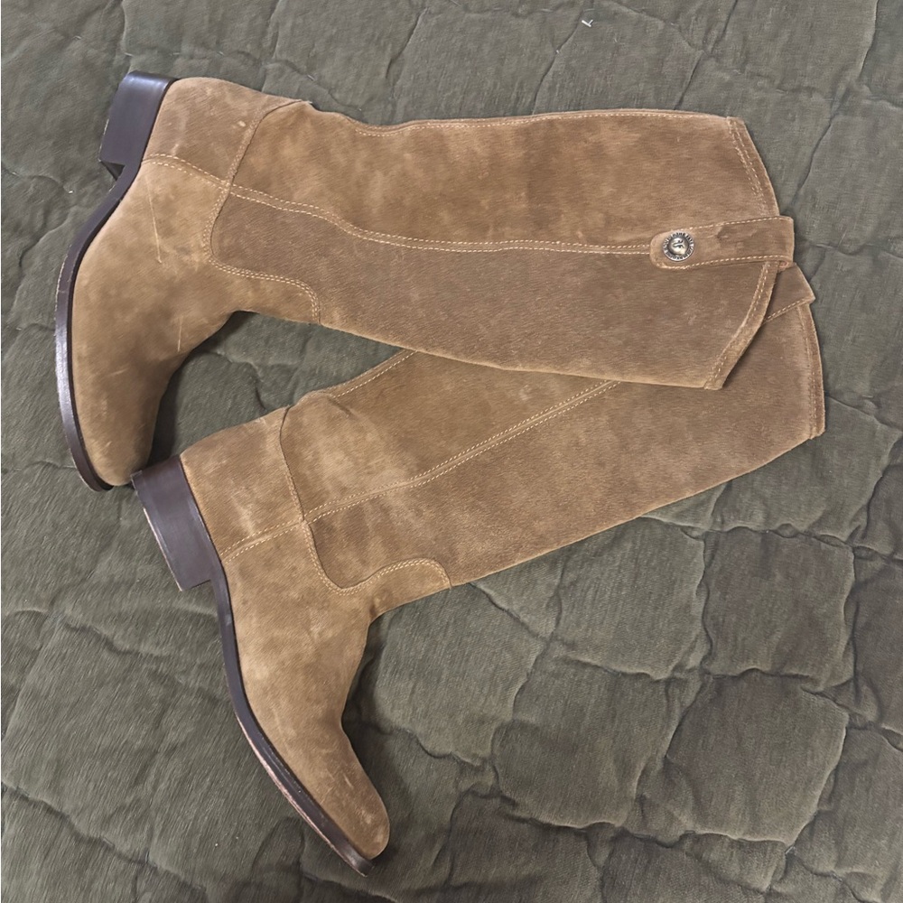 FRYE Brown Suede Knee-High Boots